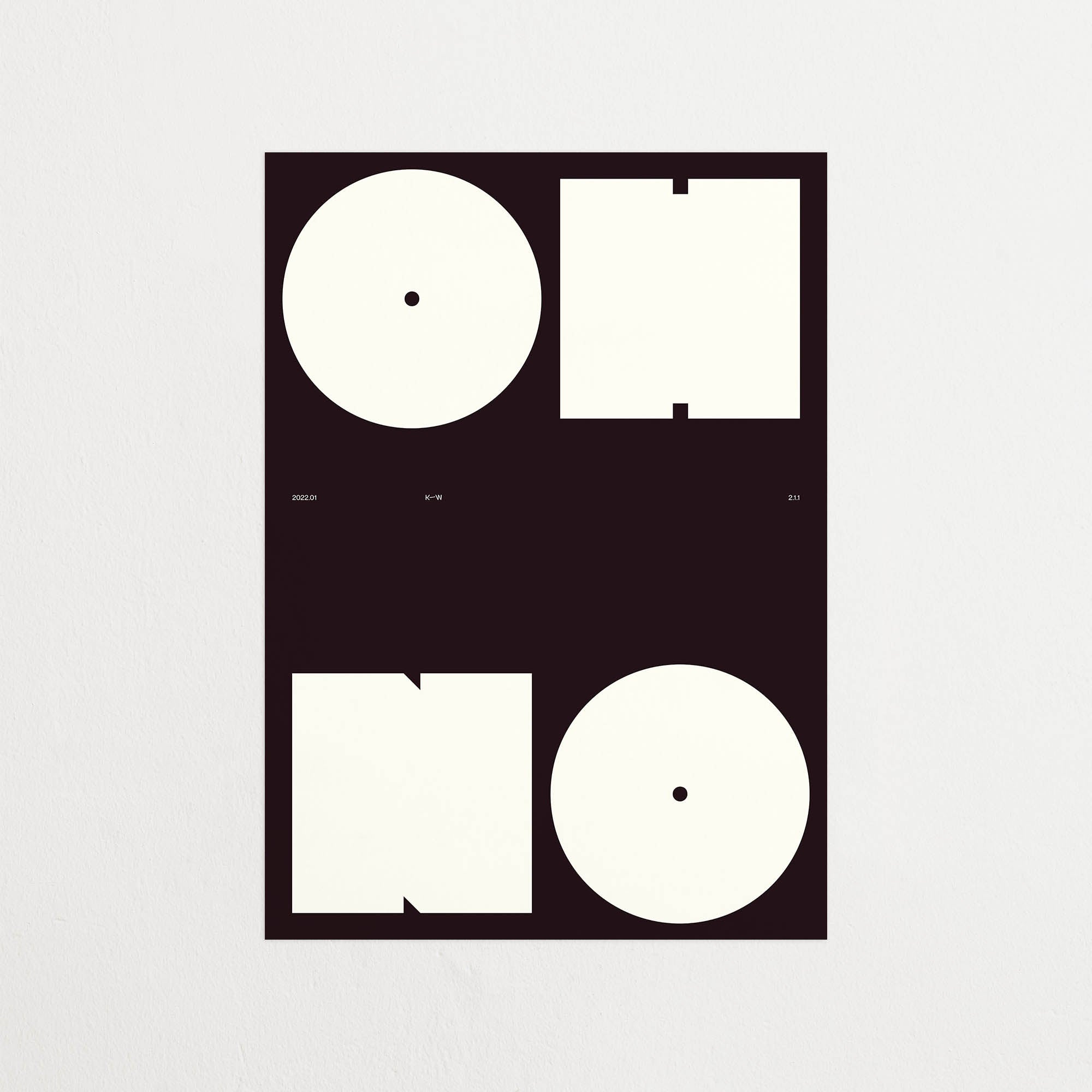 2.1.1 OH NO | Poster | Typographic poster in an off|white on black
