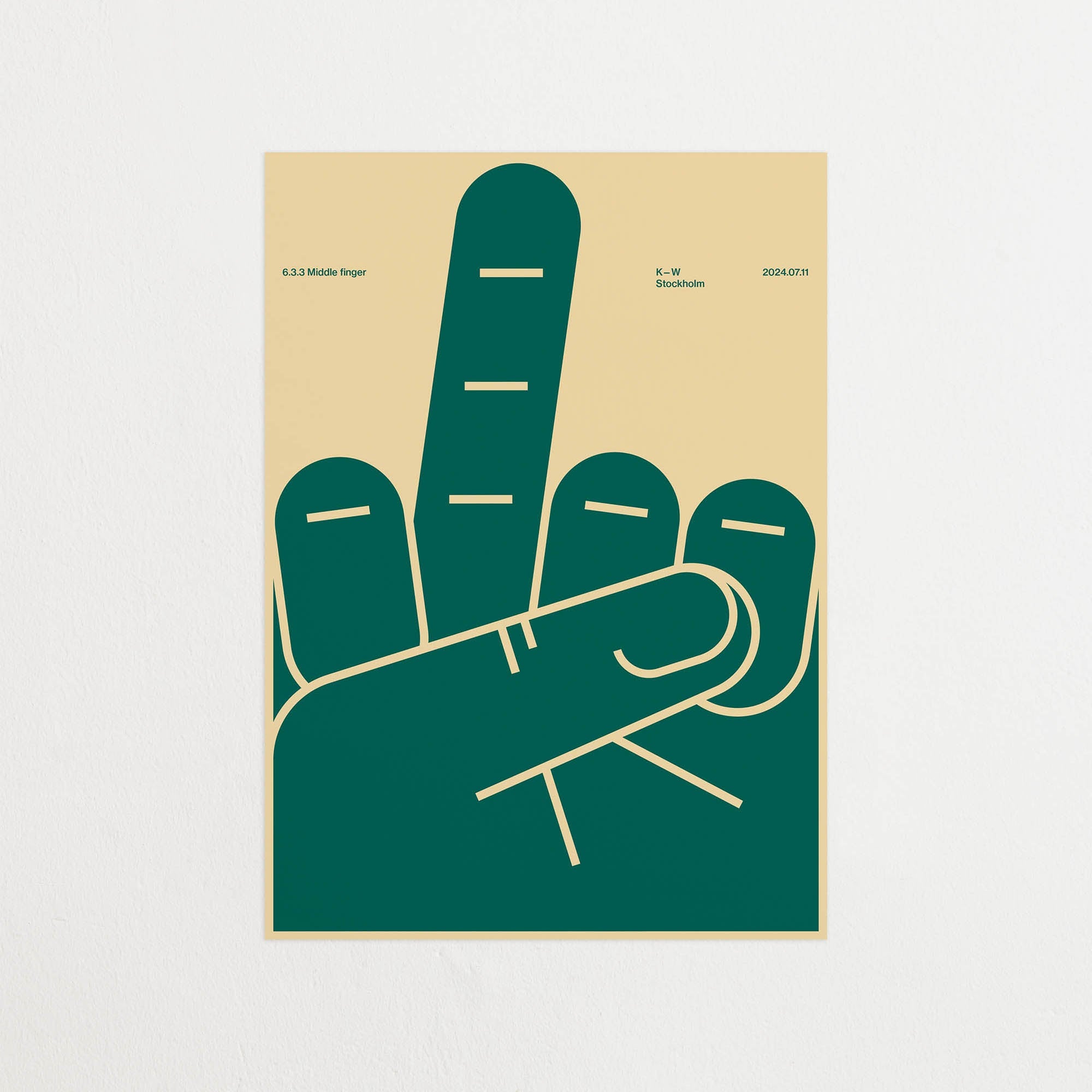 6.3.3 Middle finger | Graphic Art Prints | K–W