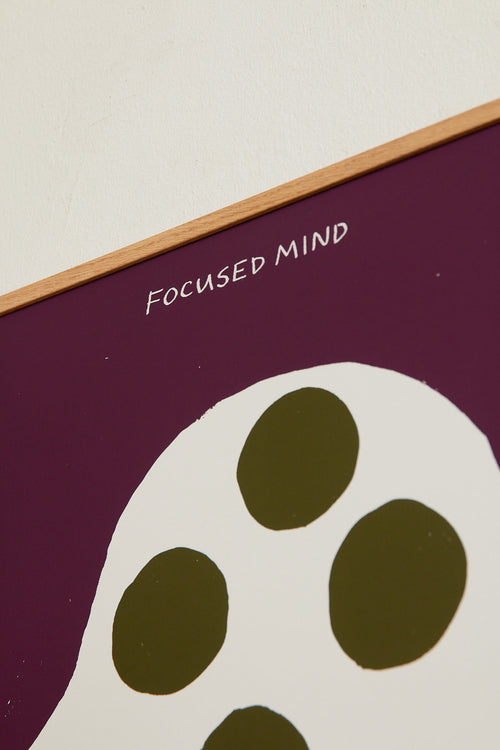 Close-up detail of the upper edge of the print with the title text visible