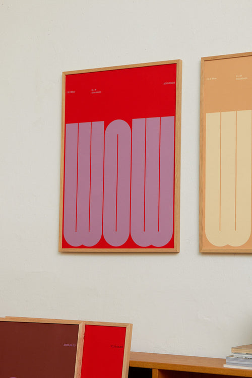 Framed artwork with the word 