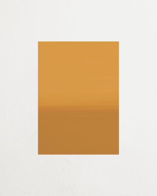 Solid mustard yellow square on a white background