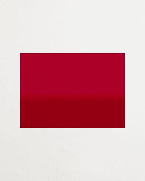 Solid red color swatch on a white background