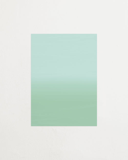 Gradient green color swatch on a white background