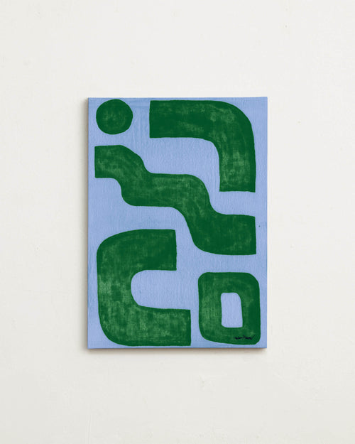 Leinwand - Linen blue green