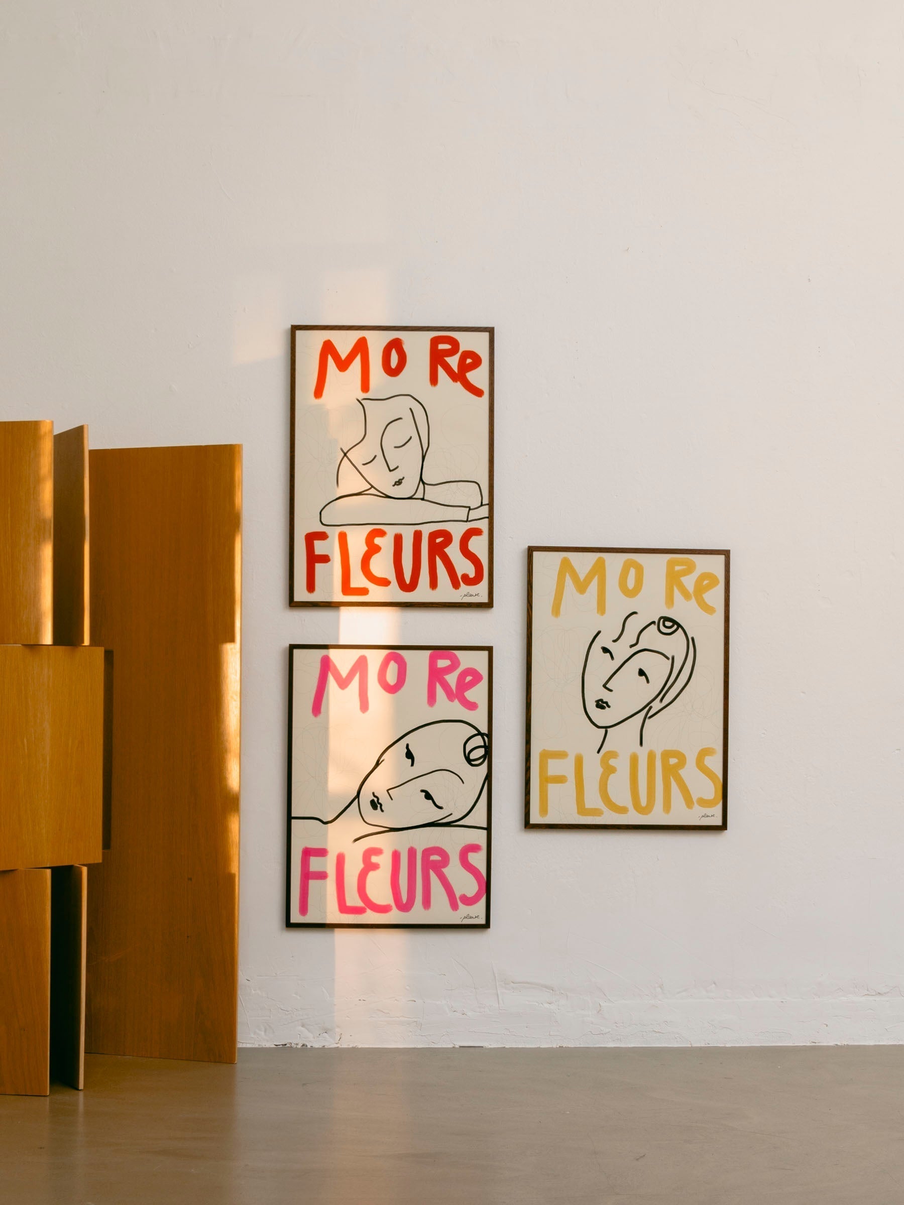 More fleurs yellow | Poster with text | Lisa Wirenfelt