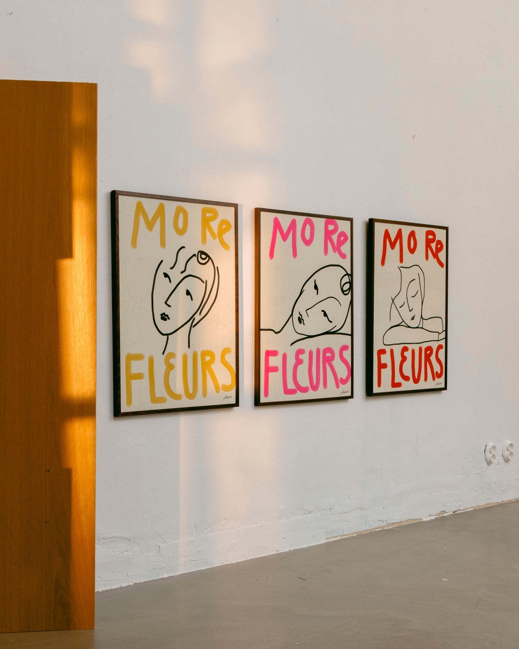 More fleurs red | Poster with text | Lisa Wirenfelt