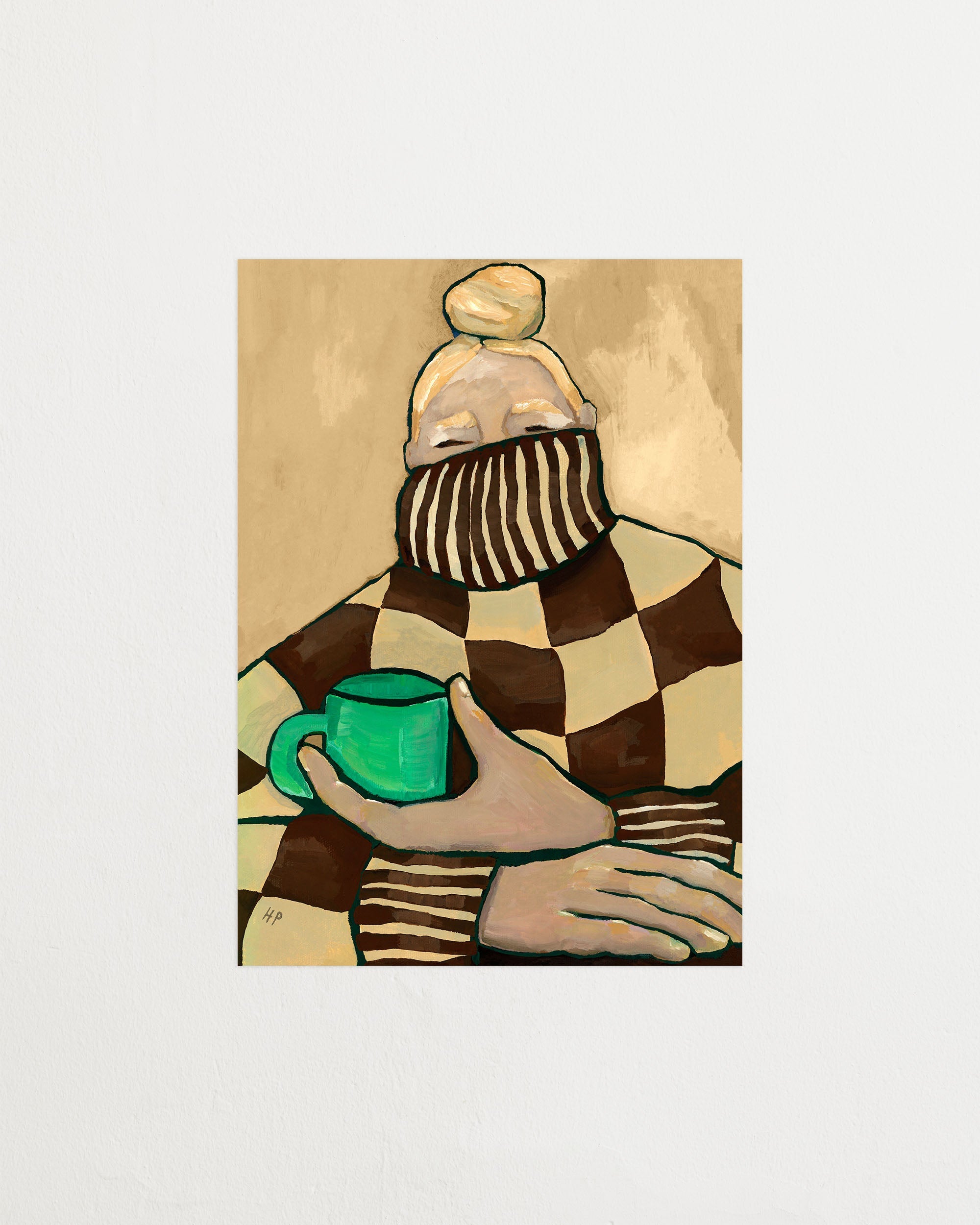 Green tea and checks | Poster | Hanna Peterson