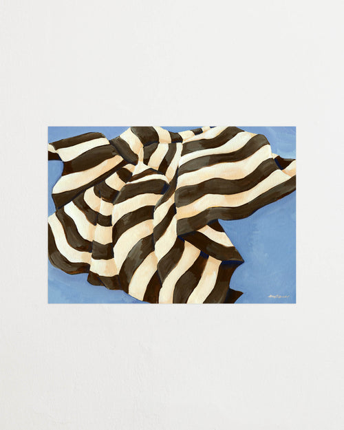 Striped Throw Sky Blue