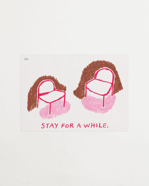Two chairs with brown hair and pink seats on a white background with 