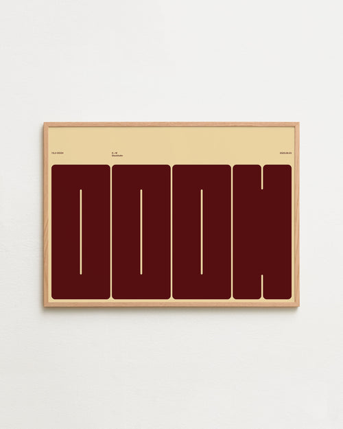 Framed artwork with the word 