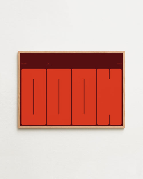 Framed artwork with the word 