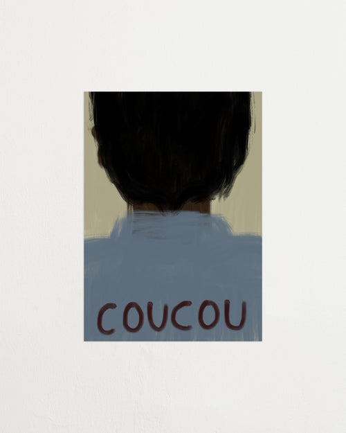 Back view of a person wearing a shirt with 