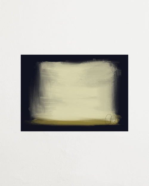 Abstract art piece with a gradient from black to white on a white background