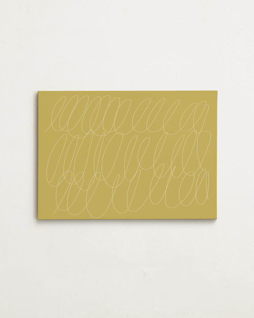 Canvas - Sloppy Swirls Mustard