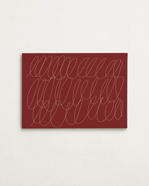 Canvas - Sloppy Swirls Red