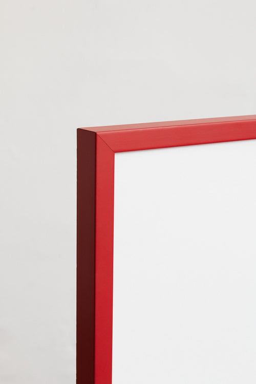 Red wooden frame