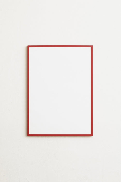 Red wooden frame