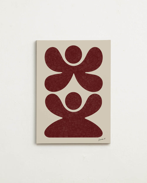 Canvas - Figures Burgundy