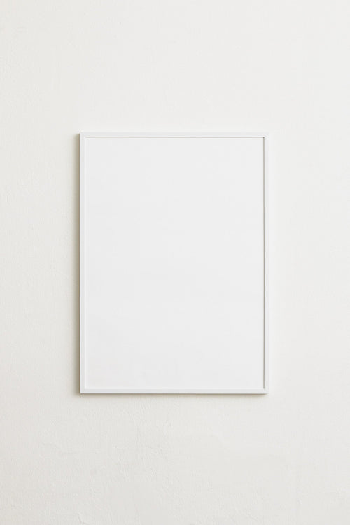 White wooden frame