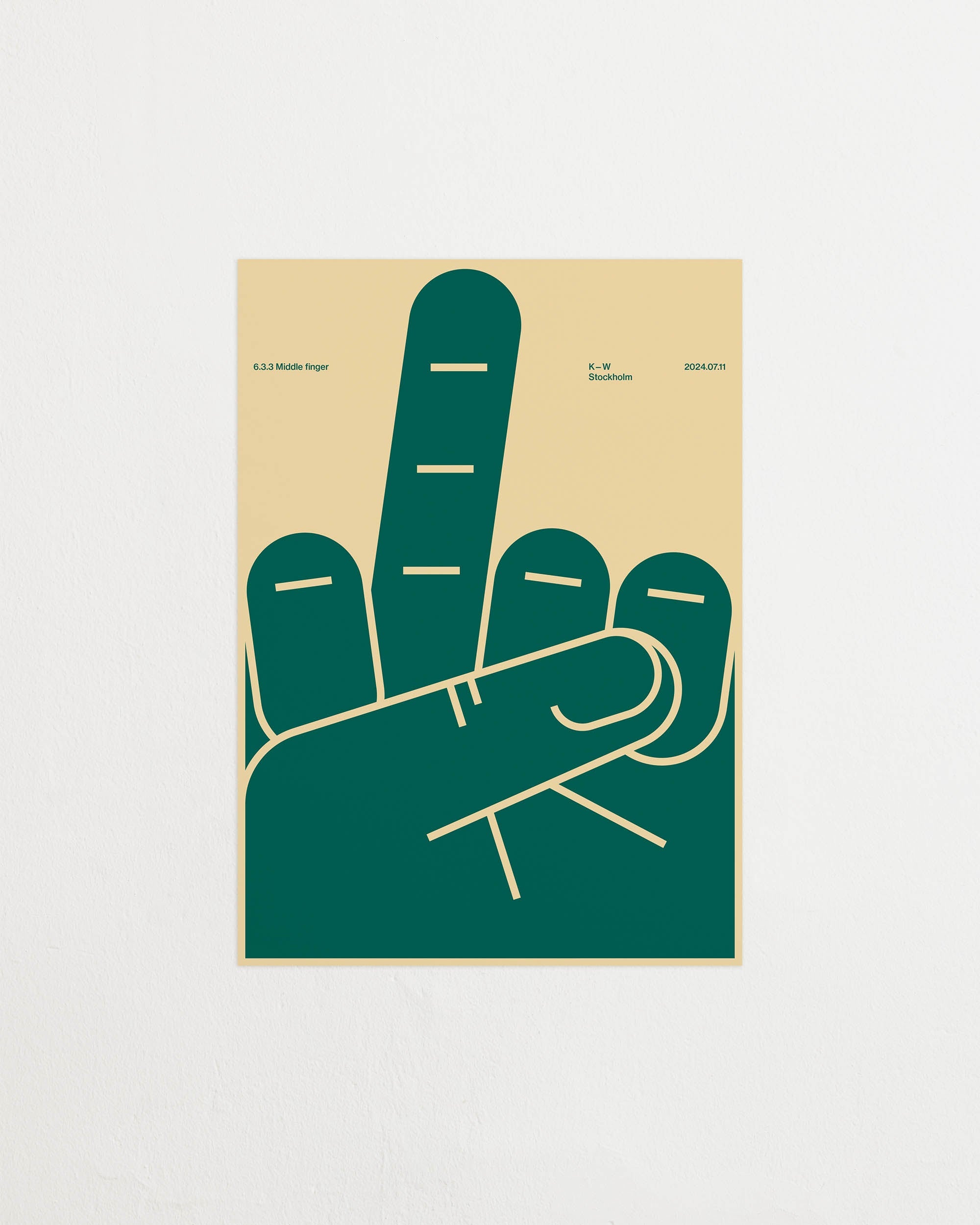 6.3.3 Middle finger | Graphic Art Prints | K–W 6.3.3 Middle finger | Graphic Art Prints | K–W