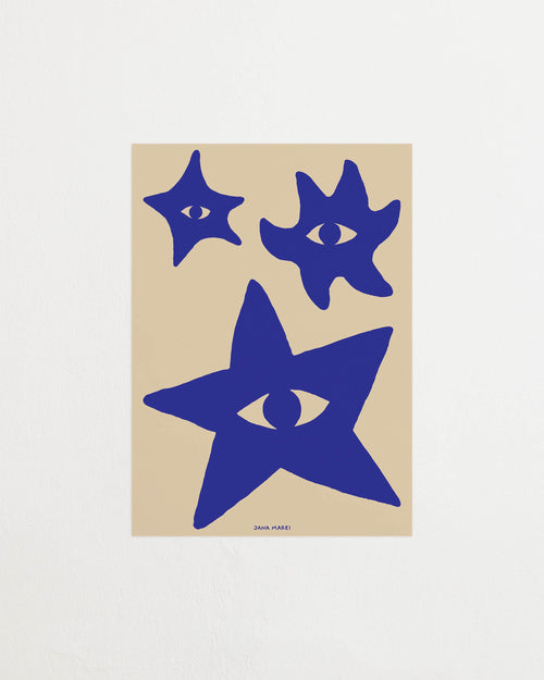 Three stars Blue