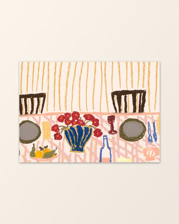 A table for two - Colorful Art Print - Jennie Petersen