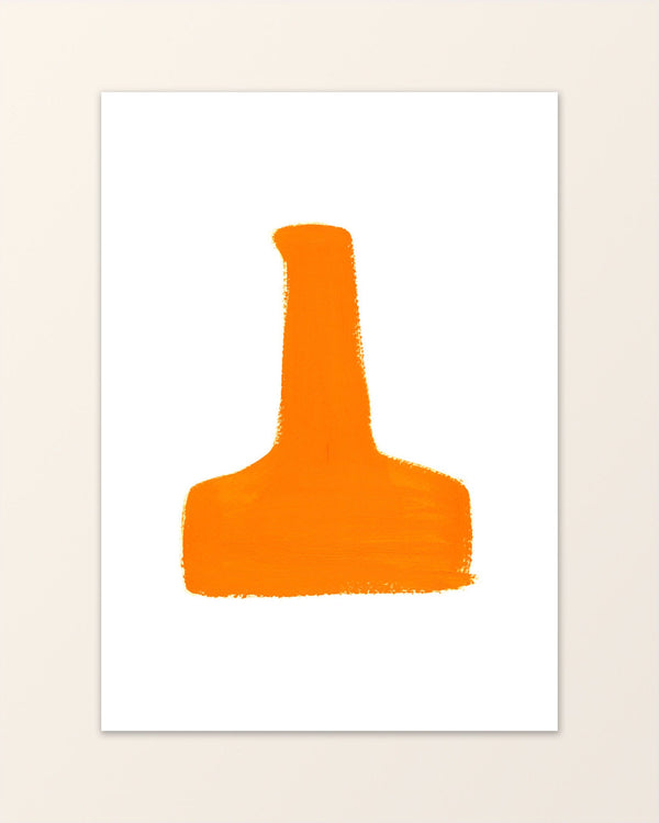 Oi! III - Minimalistic Art Print in orange - Nari Jo
