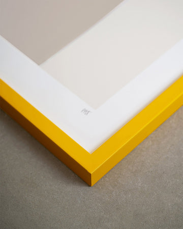 Yellow wooden frame